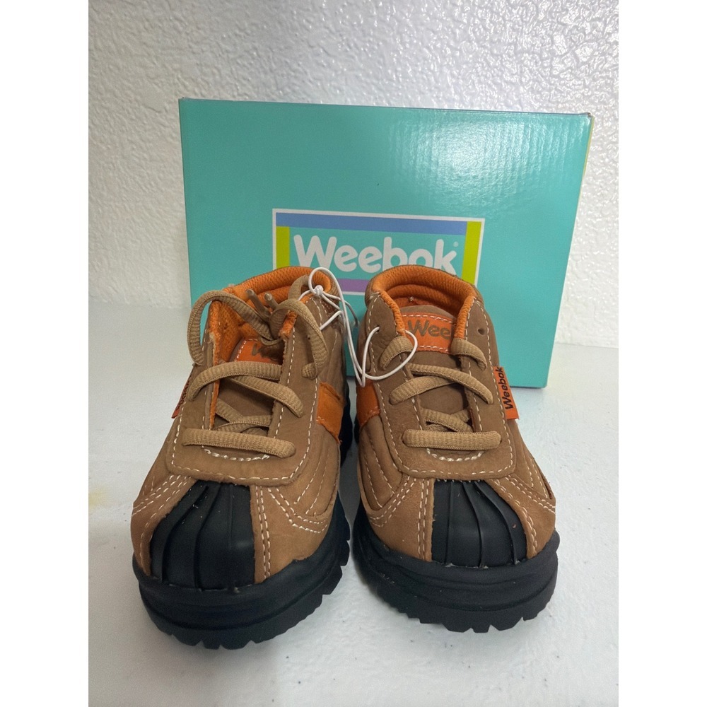 NEW Weebok by Reebok Rough & Tumble Toddler Boots Tan Orange Leather Size 5
